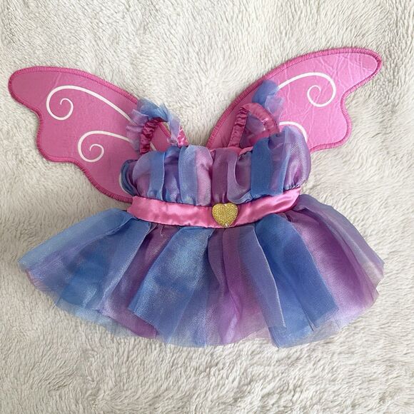 Build A Bear Workshop Fairy Princess Dress Butterfly Pink Purple Blue Wings - Picture 1 of 5
